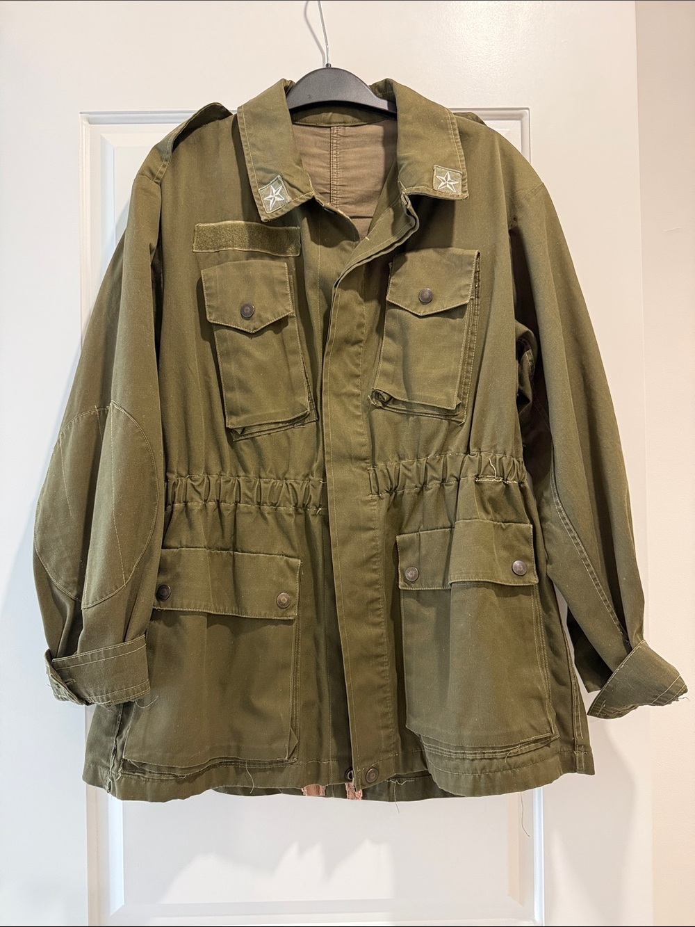 LF Olive Green Utility Field Jacket with Drawstring Waist